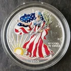 1999 $1 American Silver Eagle Dollar Colorized in a Capsule