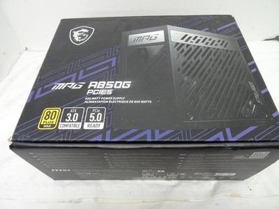 MPG A850G PCIE 5.0 & ATX 3.0 Gaming Power Supply - Full Modular - 80 Plus Gol...