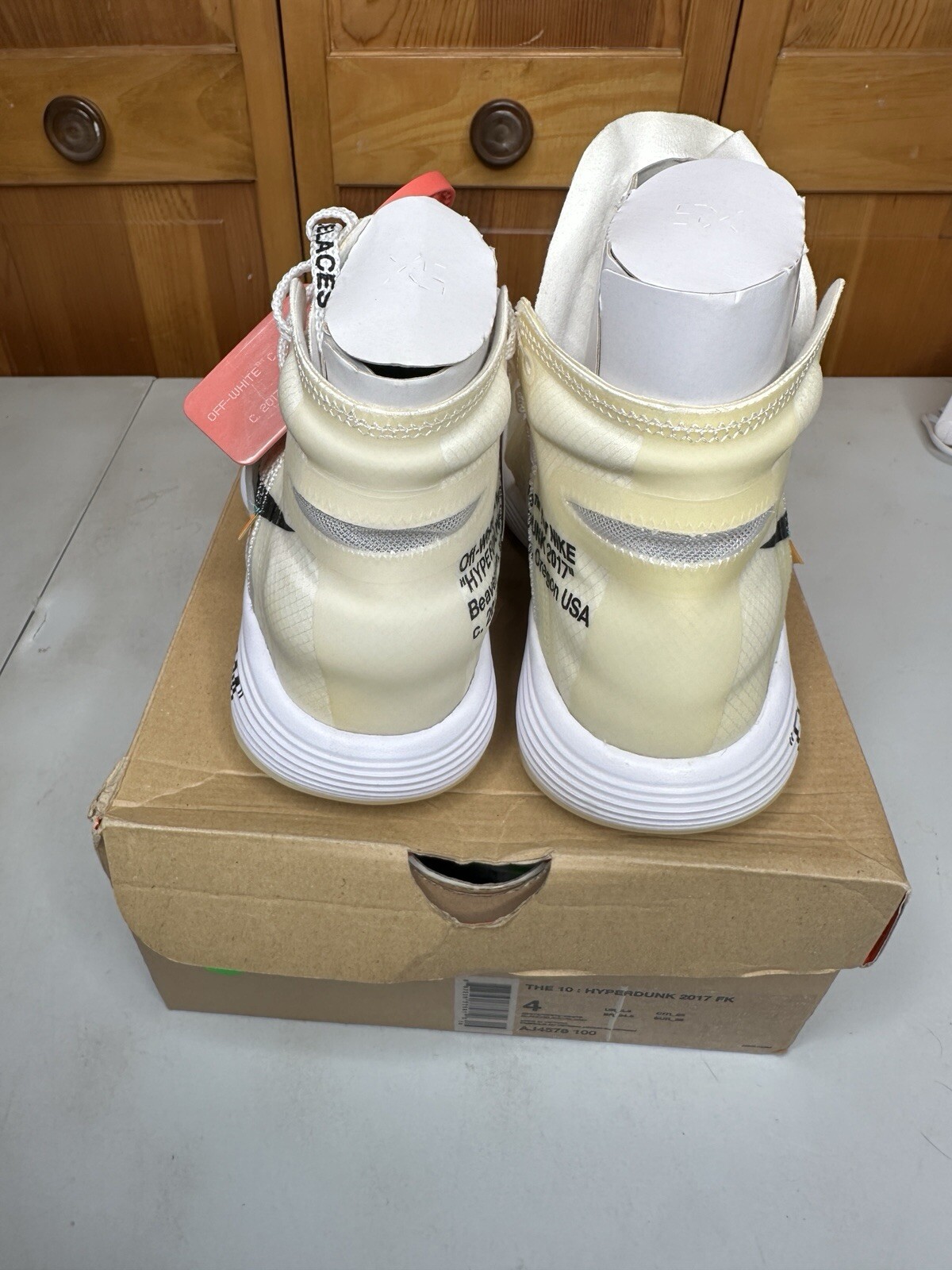 OFF WHITE X NIKE Taglia 4 Nike Hyperdunk Flyknit x OFF WHITE The Ten 2017 AJ4578 100 OG TUTTE NUOVE