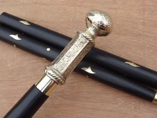 Brass Designer Brass Handle Antique Style Victorian Cane Wooden Walking Stick