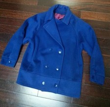 Vintage Cobalt blue Cocoon Peacoat George David Fashions - Women's size S/M