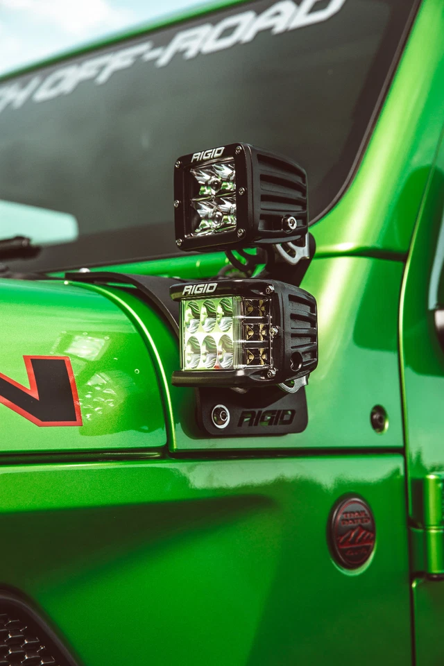 Kit de luces LED de montaje en capucha rígida para tirador lateral D-SS PRO para Jeep Wrangler JL Foto 4 de 4