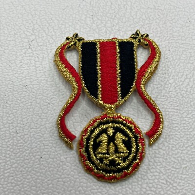 RED BLACK & GOLD Decorative Patch K037