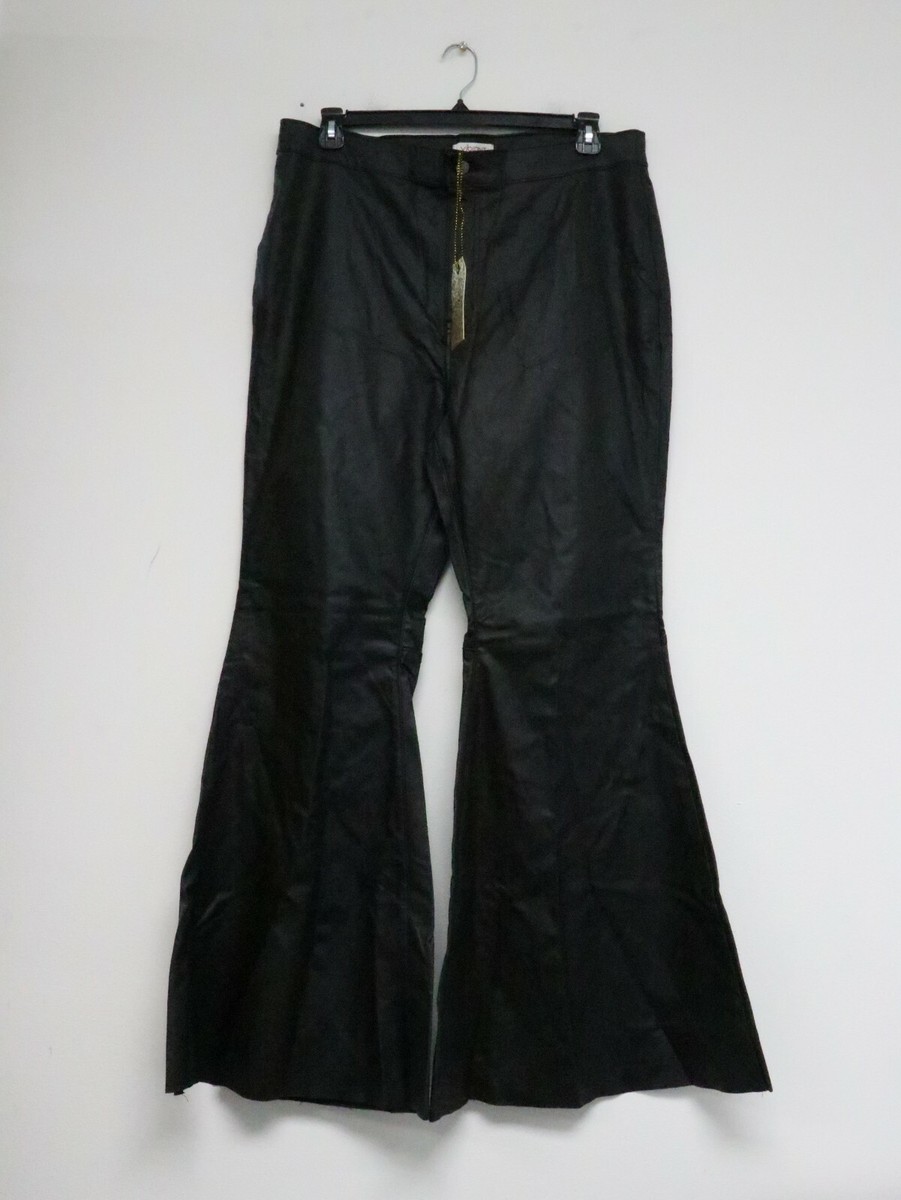 Vibrant Jeans Women Plus Size 3X Black Faux Leather Bootcut