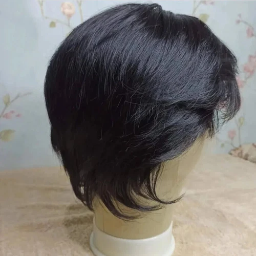 Deep Part Human 头发假发男式短 Bob Cut 蕾丝前男性假发预拔 - 第 2 张/共 11 张