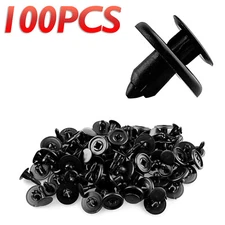 NEW 100X 7mm Bumper Clips Auto Car Hole Plastic Rivets Fastener Fender Push Pin