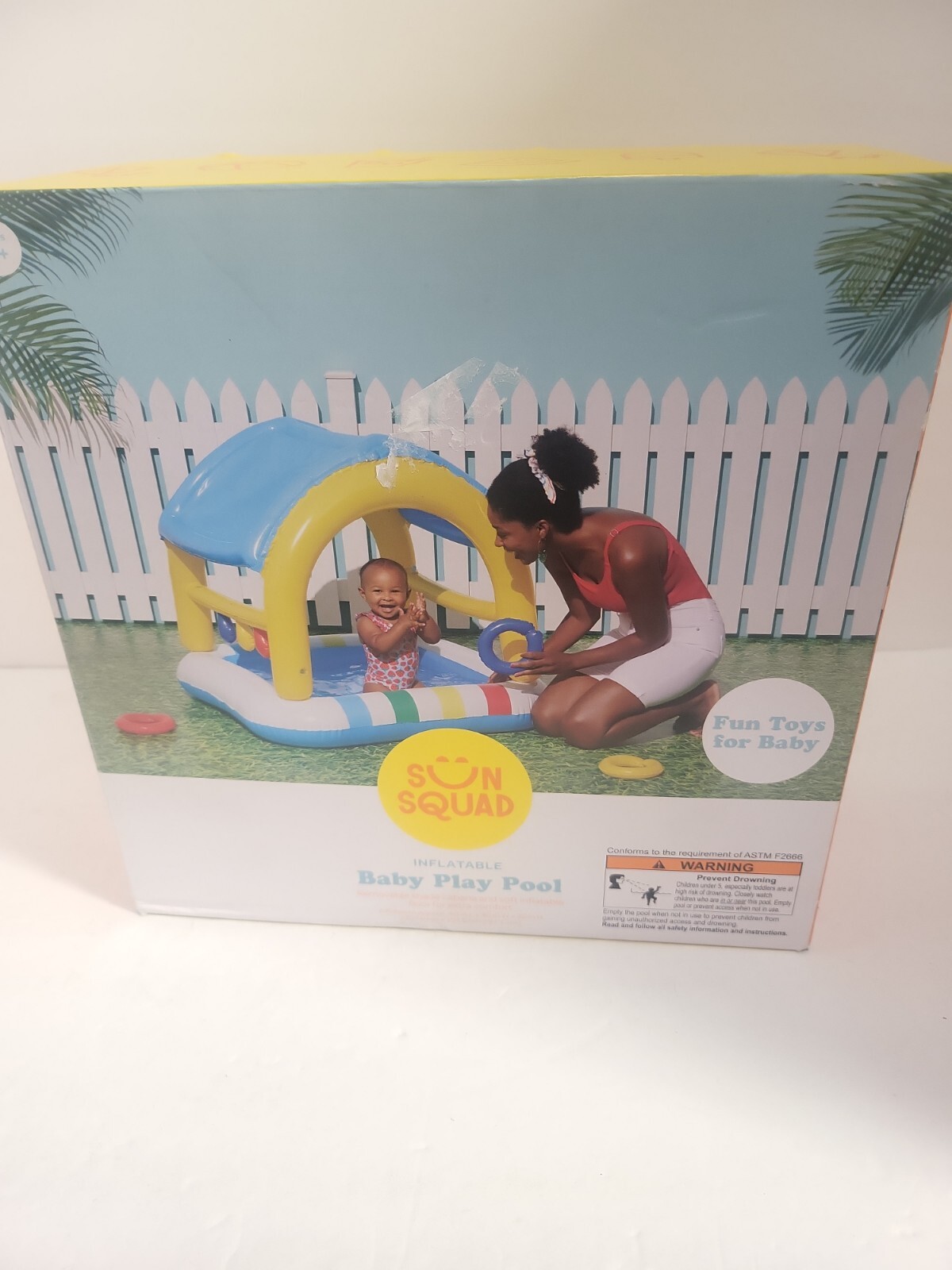 Sun Squad Cabana Shade Inflatable Baby Play Pool 191907084122 eBay