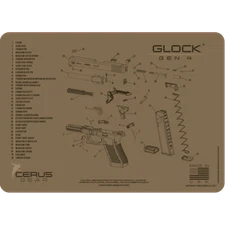 For Glock GEN 4 BENCH MAT 17 19 20 21 22 23 26  34 35 36 FDE 