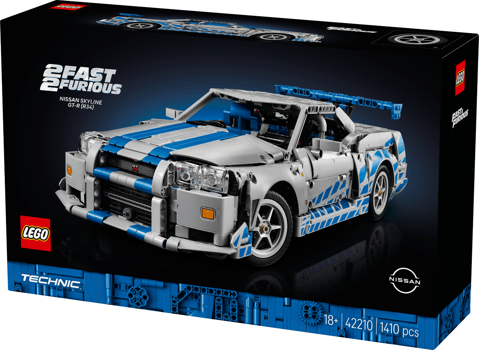 Lego Lego® Technic 2 Fast 2 Furious Nissan Skyline Gt-R (R34) Car Model Kit 42110, Sports Direct - Image 4