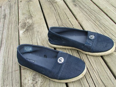 dark blue ballet flats