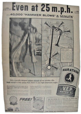 Vintage 1954 MARATHON Gasoline Gas Oil Can Newspaper Print Ad