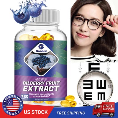Bilberry Fruit Extract 3000mg - Eye,Vision Health,Antioxidant,Reduce Eye Fatigue