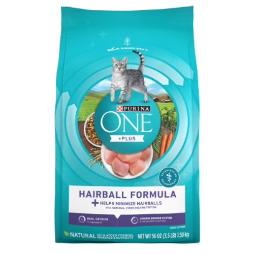 Purina ONE Hairball Control Dry Cat Food with Natural Chicken Flavor