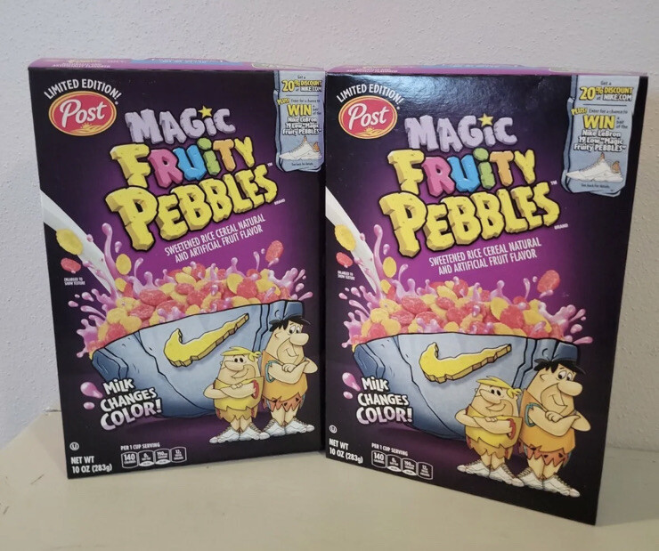 nike fruity pebbles cereal box