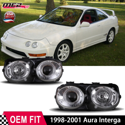 1998-2001 Headlights for Acura Integra LED Halo Projector 98-01 Lamp Left+Right