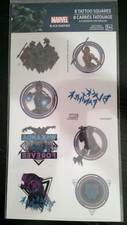 NEW 8 pc MARVEL SUPERHERO BLACK PANTHER temporary tattoos kids party favors