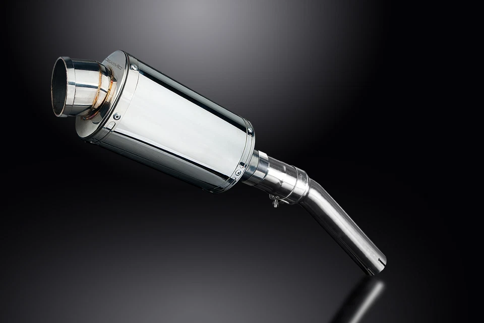 Suzuki DR650S DR650R 1990-1995 Slip On 9" Oval Stainless Exhaust Muffler Kit - Image 3 of 4