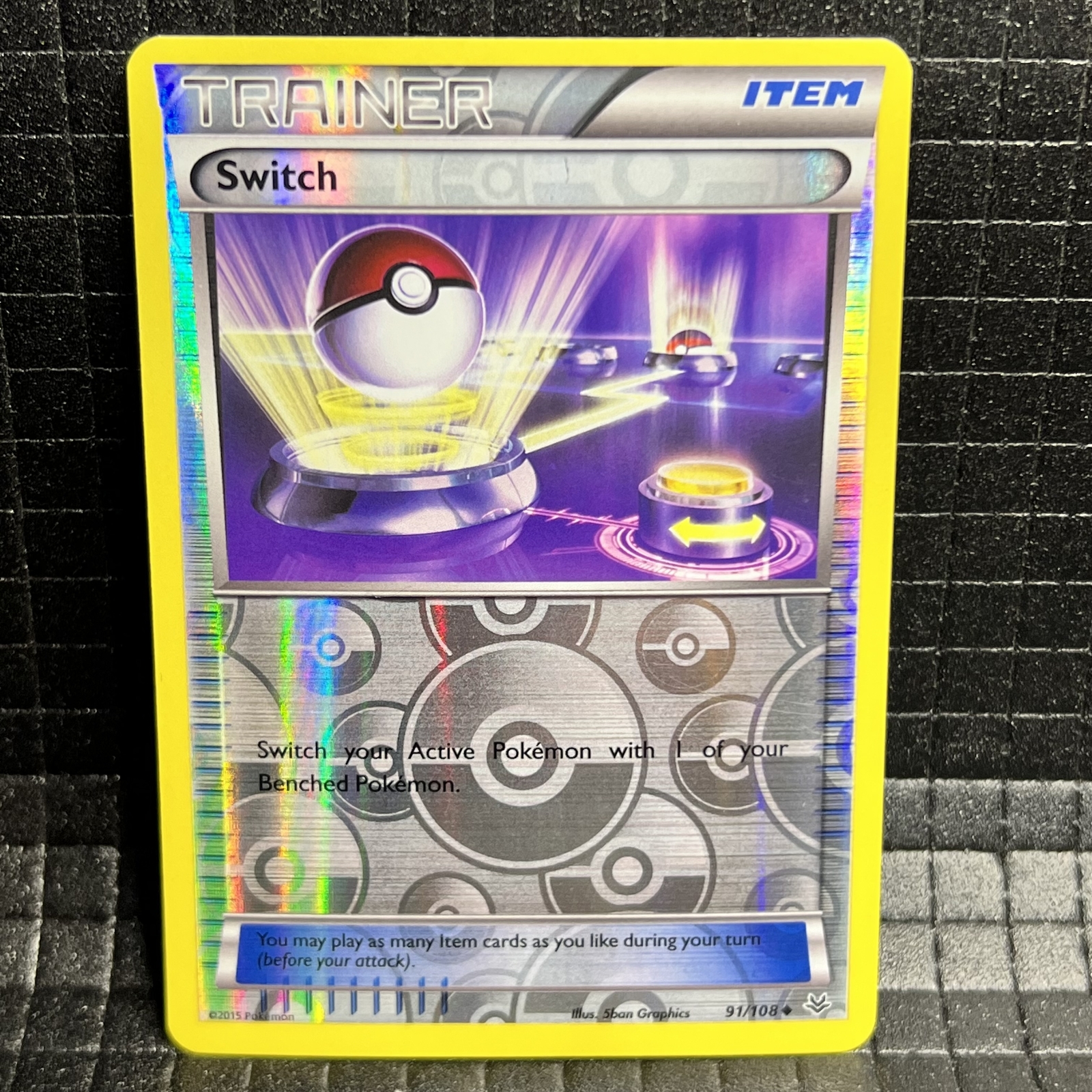 Switch #91/108 Roaring Skies Reverse Holo Uncommon Trainer Pokemon