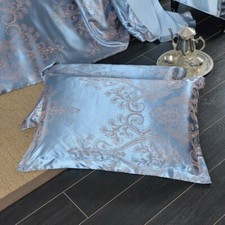 1 Pair Vintage Flower Satin Silk Pillowcase Standard Couple Cover Shells Fashion