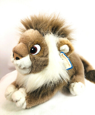 Vtg A&A Aurora Lion Plush White Mane Soft Cuddly Stuffed Animal 19  W/Tail 1992