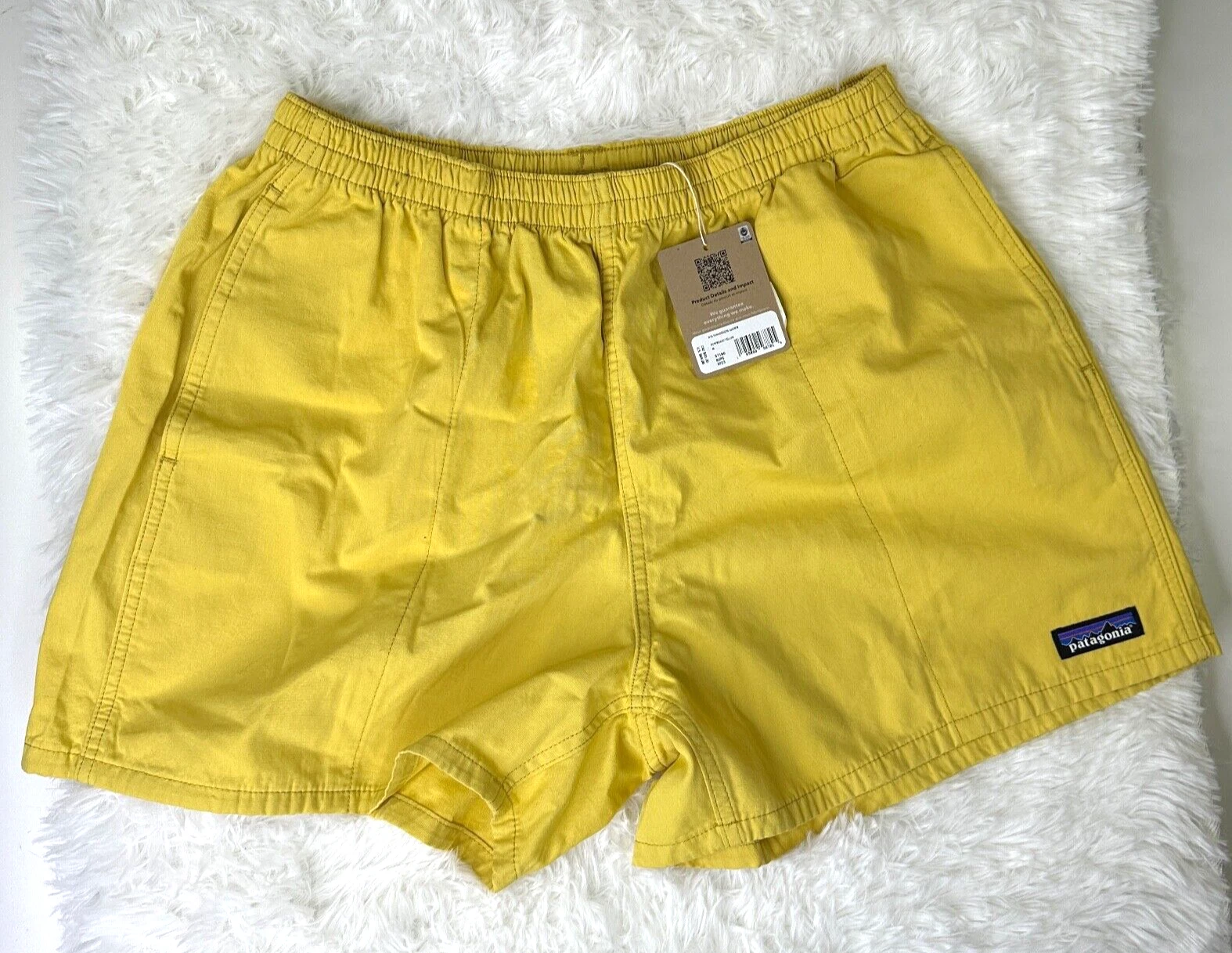 Patagonia Women's Funhoggers Shorts 4" Surfboard Yellow 57160 Walking Hiking S