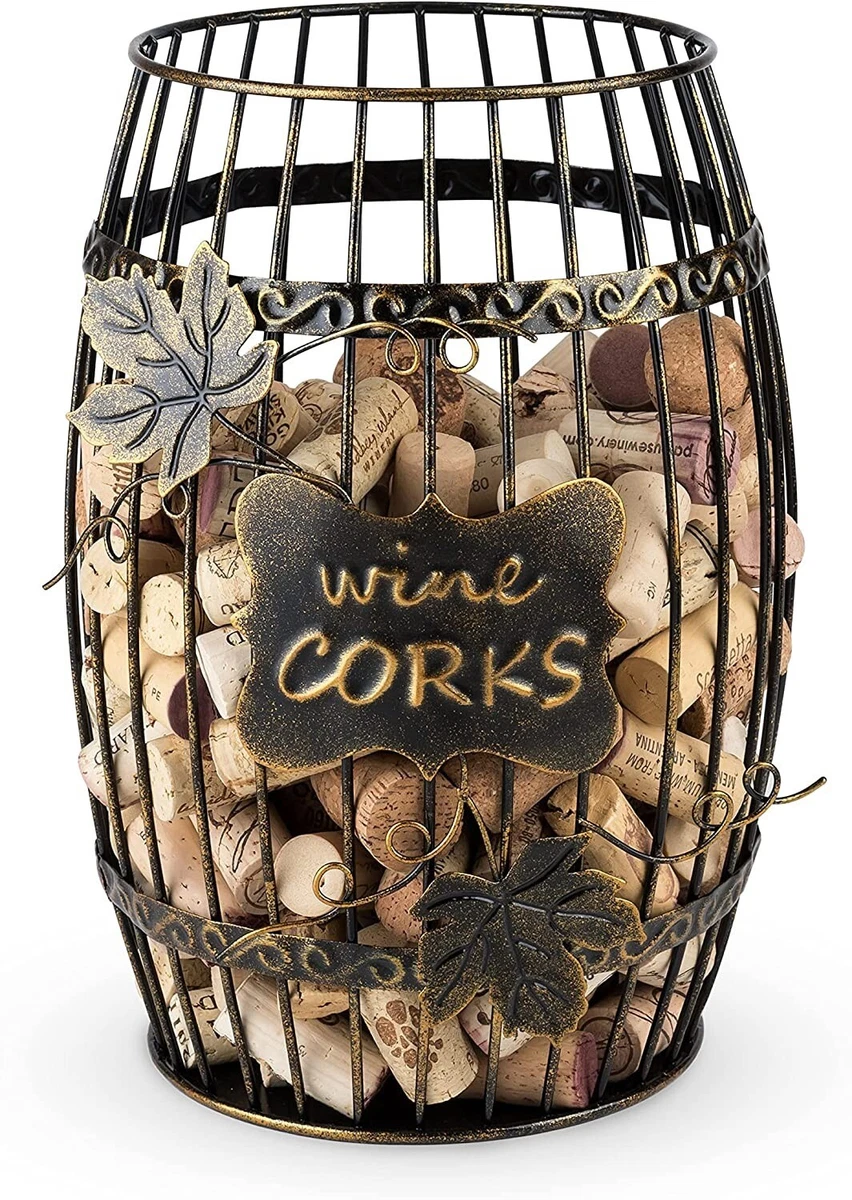 Wine Barrel Cork Holder Decorative Wine Cork Storage and Decor