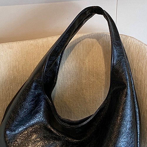 Women PU Casual Tote Handbag Large Capacity Stylish Shoulder Purse Chic Hobo Bag - Picture 5 of 27