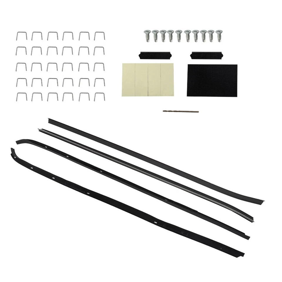 For 1970-1981 Chevy Camaro Pontiac Firebird Window Sweeps Felts Weatherstrip Kit Foto 3 de 4