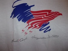 INAUGURATION DAY 1989 BUSH QUAYLE white L t shirt