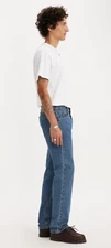 Levi's 505 Regular Fit Jeans Men's Stonewashed Blue Straight Fit Casual Pant