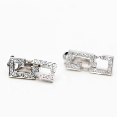 Cartier Ohrstecker Baiser du Dragon 750/18K Weißgold Diamanten ca. 0,55ct TW/VVS