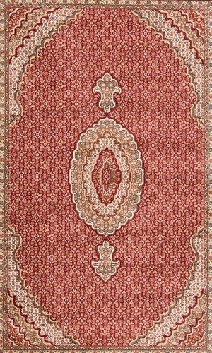 Tabriz Medallón Machine Woven Rug Persian Various Sizes - Rug, Carpet, Red - Picture 6 of 35