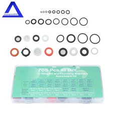 32 Size 705 Pcs Plumbing Washers and O-Ring Kit 2-In-1 Rubber Gasket Assortment