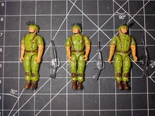 Remco 1986 American Defense Defender Figure Army Builder Lot X3 Vintage Rare HTF