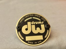 DW Collector’s Black Brass Badge Bass Tom rullante batteria no seriale # 2a generazione