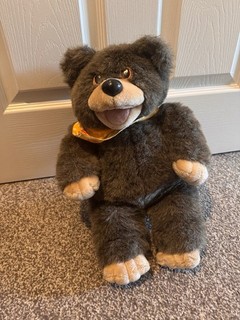 Hasbro Bingo Bear 1986 Vintage Plush Hand Puppet Fully Working Perfect Condition
