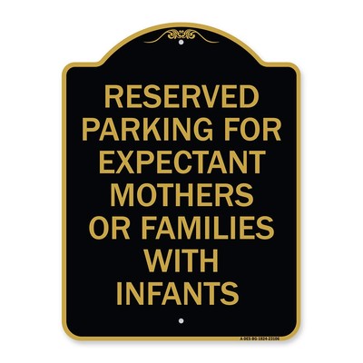 Designer Series Sign - Reserved Parking for Expectant Mothers or Families wit...