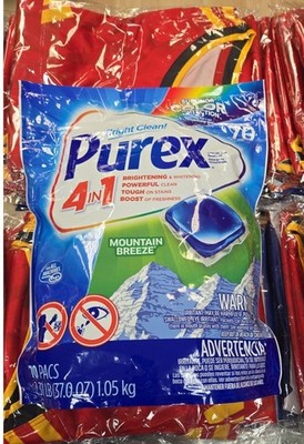 Purex 4-in-1 Laundry Detergent Pacs   Mountain Breeze, 58 Count  New