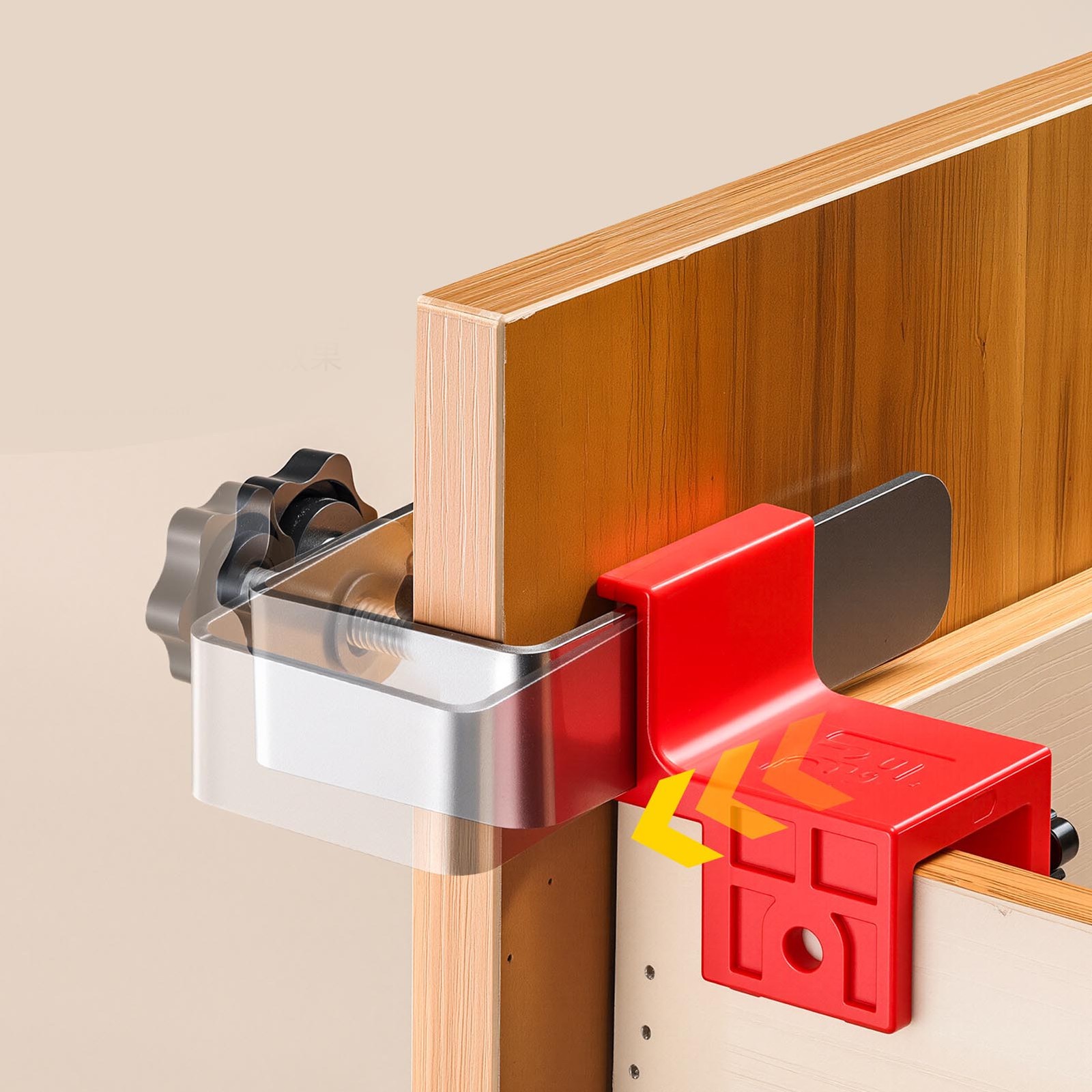 New 1 Pair Drawer Installation Fixing Clamp Stainless Steel Adjustable Drawer