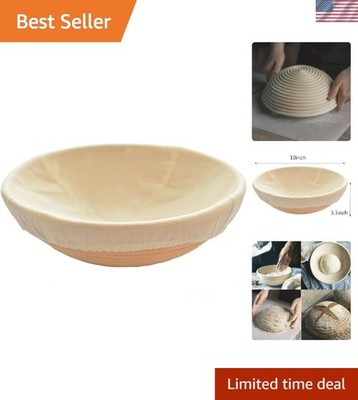 Natural Rattan Dough Proofing Basket 10 inches - Perfect for Artisan Breads