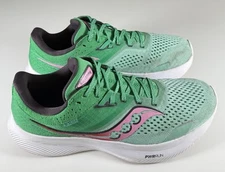 Saucony Shoes Womens 9.5 Ride 16 Running Sneakers 10830-25 Green Fabric Lace Up