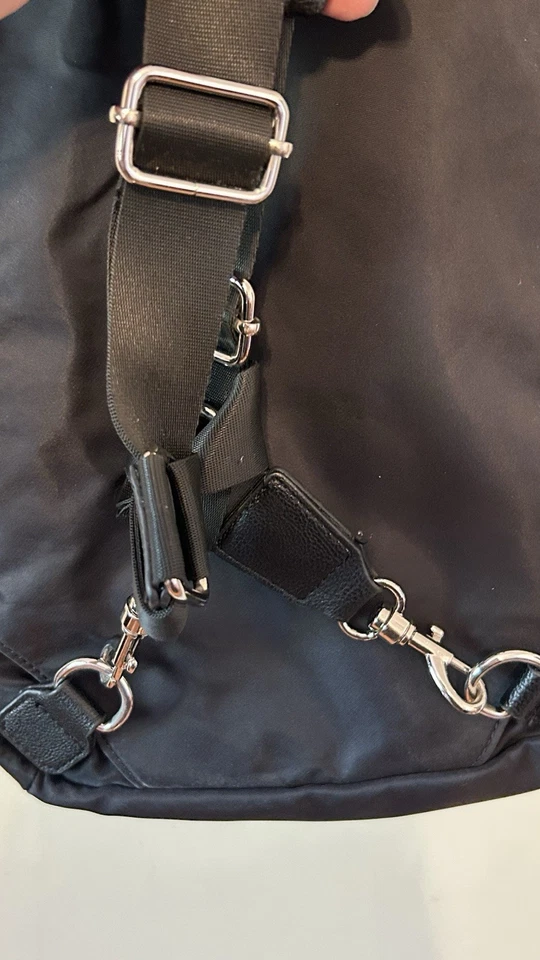 Steve Madden Black Backpack Purse With Studs And Embroidered Straps - Image 4 of 4