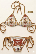 Vintage Y2K Miller High Life Beer Print Strin...