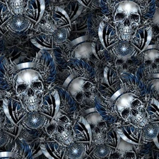 Skull and Sickles - 18"x46" Hydrographic Film Hydro Dipping