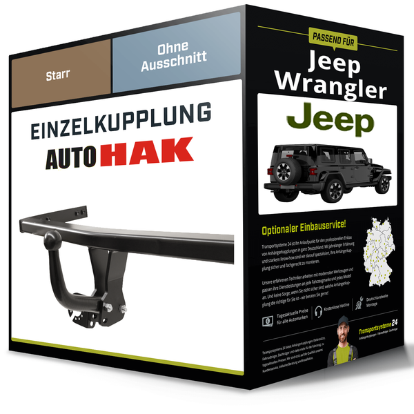 Starre AnhäNgerkupplung für Jeep Wrangler 11.2017-Jetzt Typ JL Auto Hak NEU-image