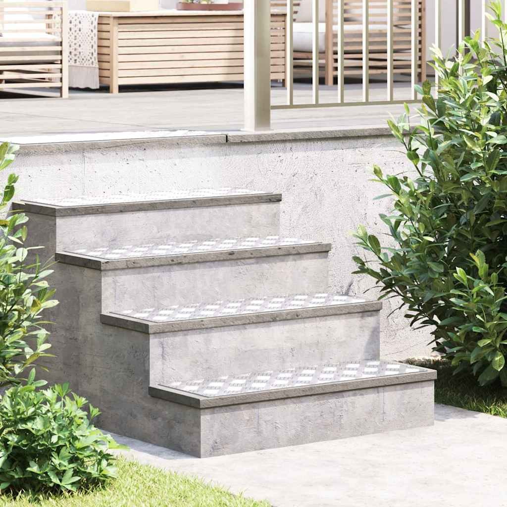 Gradini per Scale 2 pcs Argento 75 x 25 cm Alluminio