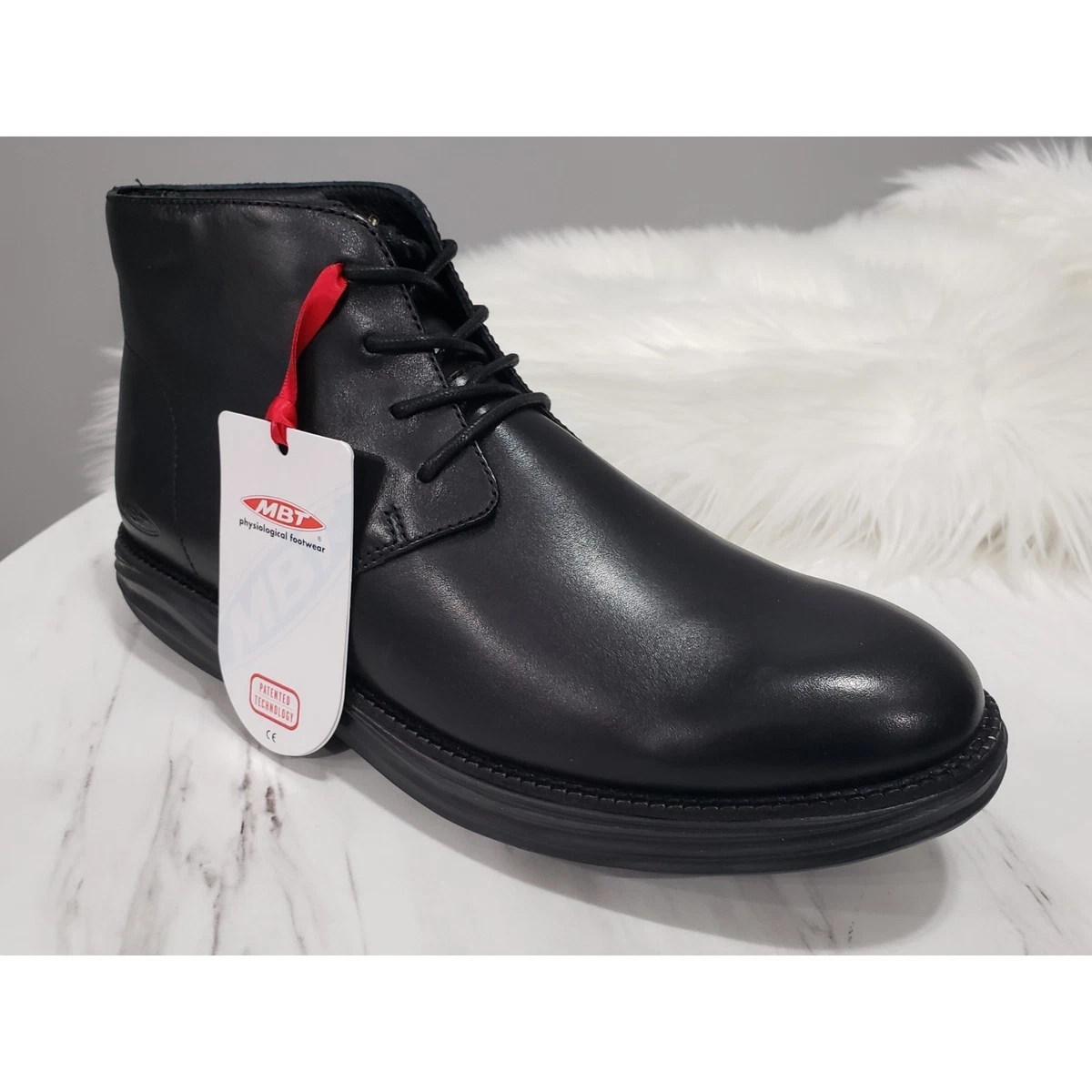 MBT Men’s Black Leather Boot Physiological Footwear Therapeutic Wellness Walking MBT Ankle Boots for Men for Sale | Shop New & Used Men main image 3