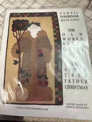 Curtis Boehringer Old World Santa Quilt Block Kit - Apple Tree Father Christmas