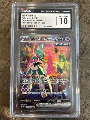 2023 POKEMON PARADOX RIFT SPECIAL ILLUSTRATION RARE #249 IRON VALIANT EX CGC 10