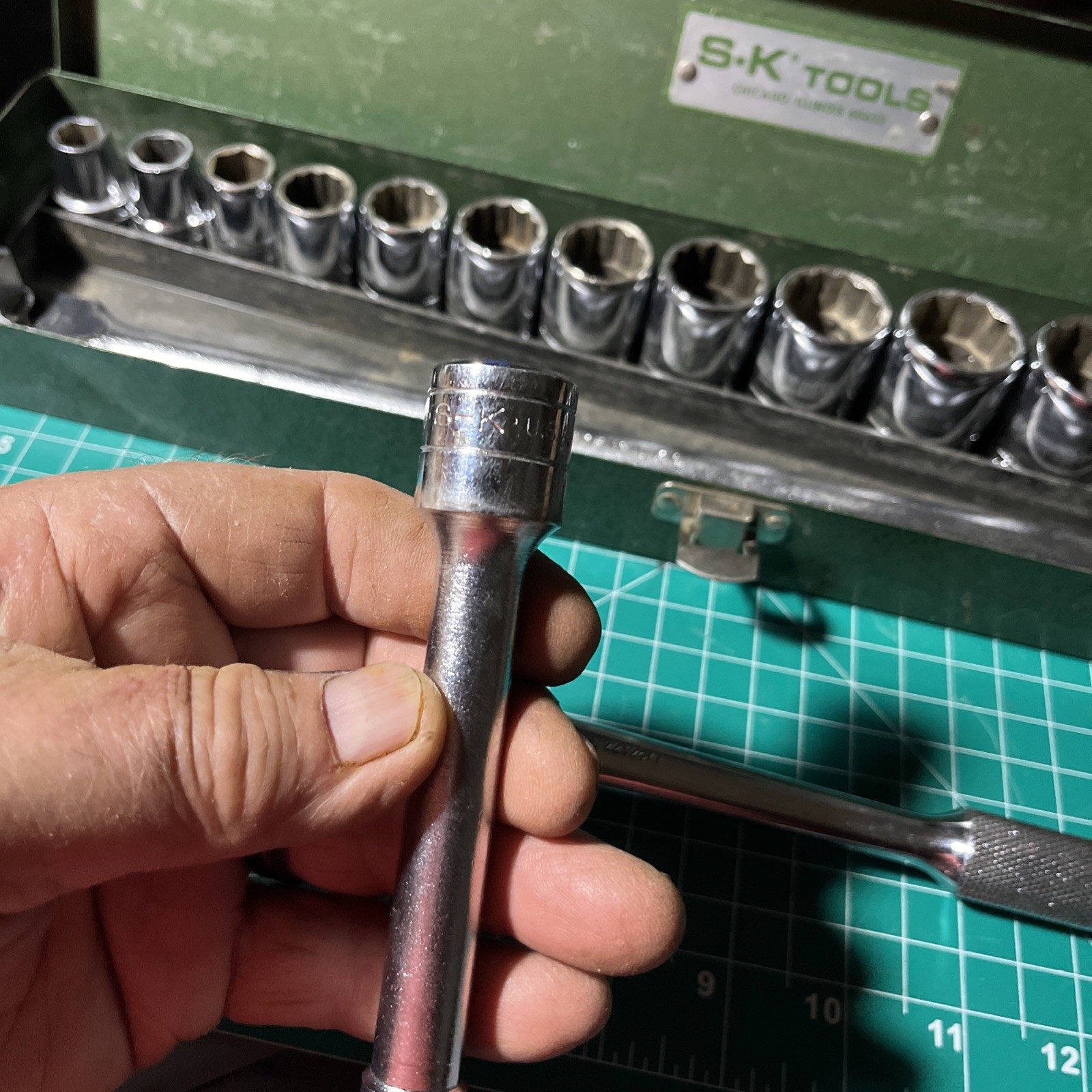 S-K Tools 16 Piece 1/2" Drive Socket Set-Complete Original -USA Made- 7/16-1 1/4